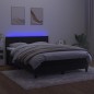 vidaXL Boxspringbett mit Matratze & LED Schwarz 140x190 cm Samt vidaXL Boxspringbett mit Matratze & LED Schwarz 140x190 cm Samt