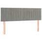 vidaXL Boxspringbett mit Matratze & LED Hellgrau 140x190 cm Samt vidaXL Boxspringbett mit Matratze & LED Hellgrau 140x190 cm Samt
