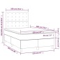 vidaXL Boxspringbett mit Matratze & LED Dunkelgrau 120x200 cm Stoff vidaXL Boxspringbett mit Matratze & LED Dunkelgrau 120x200 cm Stoff