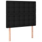 vidaXL Boxspringbett mit Matratze & LED Schwarz 120x200 cm Stoff vidaXL Boxspringbett mit Matratze & LED Schwarz 120x200 cm Stoff