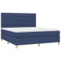 vidaXL Boxspringbett mit Matratze & LED Blau 180x200 cm Stoff vidaXL Boxspringbett mit Matratze & LED Blau 180x200 cm Stoff