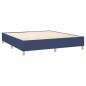 vidaXL Boxspringbett mit Matratze & LED Blau 180x200 cm Stoff vidaXL Boxspringbett mit Matratze & LED Blau 180x200 cm Stoff