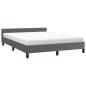 vidaXL Bettgestell mit Kopfteil Grau 140x200 cm Kunstleder vidaXL Bettgestell mit Kopfteil Grau 140x200 cm Kunstleder