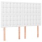 vidaXL Boxspringbett mit Matratze & LED Weiß 140x190 cm Kunstleder vidaXL Boxspringbett mit Matratze & LED Weiß 140x190 cm Kunstleder