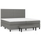 vidaXL Boxspringbett mit Matratze Dunkelgrau 200x200 cm Stoff vidaXL Boxspringbett mit Matratze Dunkelgrau 200x200 cm Stoff