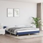 vidaXL Bettgestell mit Kopfteil Blau 180x200 cm Stoff vidaXL Bettgestell mit Kopfteil Blau 180x200 cm Stoff