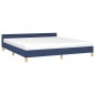 vidaXL Bettgestell mit Kopfteil Blau 180x200 cm Stoff vidaXL Bettgestell mit Kopfteil Blau 180x200 cm Stoff