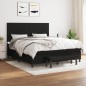 vidaXL Boxspringbett mit Matratze Schwarz 160x200 cm Stoff vidaXL Boxspringbett mit Matratze Schwarz 160x200 cm Stoff