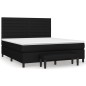 vidaXL Boxspringbett mit Matratze Schwarz 160x200 cm Stoff vidaXL Boxspringbett mit Matratze Schwarz 160x200 cm Stoff