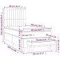 vidaXL Boxspringbett mit Matratze Hellgrau 80x200 cm Stoff vidaXL Boxspringbett mit Matratze Hellgrau 80x200 cm Stoff