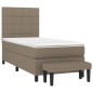 vidaXL Boxspringbett mit Matratze Taupe 90x200 cm Stoff vidaXL Boxspringbett mit Matratze Taupe 90x200 cm Stoff