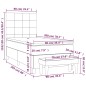 vidaXL Boxspringbett mit Matratze Taupe 90x200 cm Stoff vidaXL Boxspringbett mit Matratze Taupe 90x200 cm Stoff