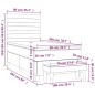 vidaXL Boxspringbett mit Matratze Blau 90x200 cm Stoff vidaXL Boxspringbett mit Matratze Blau 90x200 cm Stoff