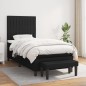 vidaXL Boxspringbett mit Matratze Schwarz 100x200 cm Stoff vidaXL Boxspringbett mit Matratze Schwarz 100x200 cm Stoff