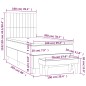 vidaXL Boxspringbett mit Matratze Schwarz 100x200 cm Stoff vidaXL Boxspringbett mit Matratze Schwarz 100x200 cm Stoff