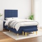 vidaXL Boxspringbett mit Matratze Blau 120x200 cm Stoff vidaXL Boxspringbett mit Matratze Blau 120x200 cm Stoff