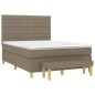 vidaXL Boxspringbett mit Matratze Taupe 140x200 cm Stoff vidaXL Boxspringbett mit Matratze Taupe 140x200 cm Stoff