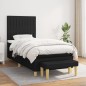 vidaXL Boxspringbett mit Matratze Schwarz 100x200 cm Stoff vidaXL Boxspringbett mit Matratze Schwarz 100x200 cm Stoff