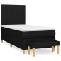 vidaXL Boxspringbett mit Matratze Schwarz 100x200 cm Stoff vidaXL Boxspringbett mit Matratze Schwarz 100x200 cm Stoff