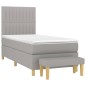vidaXL Boxspringbett mit Matratze Hellgrau 80x200 cm Stoff vidaXL Boxspringbett mit Matratze Hellgrau 80x200 cm Stoff