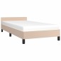 Bettgestell mit Kopfteil Cappuccino-Braun 90x190 cm Kunstleder Bettgestell mit Kopfteil Cappuccino-Braun 90x190 cm Kunstleder