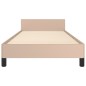Bettgestell mit Kopfteil Cappuccino-Braun 90x190 cm Kunstleder Bettgestell mit Kopfteil Cappuccino-Braun 90x190 cm Kunstleder