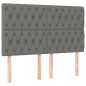 vidaXL Boxspringbett mit Matratze Dunkelgrau 140x190 cm Stoff vidaXL Boxspringbett mit Matratze Dunkelgrau 140x190 cm Stoff