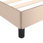 Bettgestell mit Kopfteil Cappuccino-Braun 90x190 cm Kunstleder Bettgestell mit Kopfteil Cappuccino-Braun 90x190 cm Kunstleder