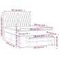 vidaXL Boxspringbett mit Matratze Dunkelgrau 140x190 cm Stoff vidaXL Boxspringbett mit Matratze Dunkelgrau 140x190 cm Stoff