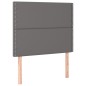 vidaXL Boxspringbett mit Matratze Grau 90x200 cm Kunstleder vidaXL Boxspringbett mit Matratze Grau 90x200 cm Kunstleder