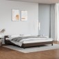 Bettgestell mit Kopfteil Braun 160x200 cm Kunstleder Bettgestell mit Kopfteil Braun 160x200 cm Kunstleder