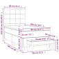 vidaXL Boxspringbett mit Matratze Hellgrau 80x200 cm Samt vidaXL Boxspringbett mit Matratze Hellgrau 80x200 cm Samt