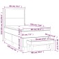 vidaXL Boxspringbett mit Matratze Dunkelblau 90x190 cm Samt vidaXL Boxspringbett mit Matratze Dunkelblau 90x190 cm Samt