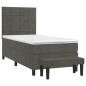 vidaXL Boxspringbett mit Matratze Dunkelgrau 100x200 cm Samt vidaXL Boxspringbett mit Matratze Dunkelgrau 100x200 cm Samt