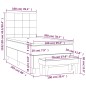 vidaXL Boxspringbett mit Matratze Dunkelgrau 100x200 cm Samt vidaXL Boxspringbett mit Matratze Dunkelgrau 100x200 cm Samt