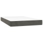 vidaXL Boxspringbett mit Matratze Dunkelgrau 120x200 cm Samt vidaXL Boxspringbett mit Matratze Dunkelgrau 120x200 cm Samt