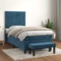 vidaXL Boxspringbett mit Matratze Dunkelblau 90x190 cm Samt vidaXL Boxspringbett mit Matratze Dunkelblau 90x190 cm Samt
