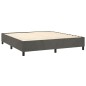 vidaXL Boxspringbett mit Matratze Dunkelgrau 200x200 cm Samt vidaXL Boxspringbett mit Matratze Dunkelgrau 200x200 cm Samt