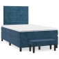 vidaXL Boxspringbett mit Matratze Dunkelblau 120x200 cm Samt vidaXL Boxspringbett mit Matratze Dunkelblau 120x200 cm Samt