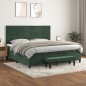 vidaXL Boxspringbett mit Matratze Dunkelgrün 200x200 cm Samt vidaXL Boxspringbett mit Matratze Dunkelgrün 200x200 cm Samt