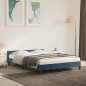 Bettgestell mit Kopfteil Dunkelblau 140x190 cm Samt Bettgestell mit Kopfteil Dunkelblau 140x190 cm Samt