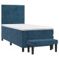vidaXL Boxspringbett mit Matratze Dunkelblau 90x200 cm Samt vidaXL Boxspringbett mit Matratze Dunkelblau 90x200 cm Samt