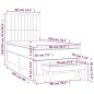 vidaXL Boxspringbett mit Matratze Dunkelblau 90x200 cm Samt vidaXL Boxspringbett mit Matratze Dunkelblau 90x200 cm Samt