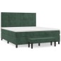 vidaXL Boxspringbett mit Matratze Dunkelgrün 160x200 cm Samt vidaXL Boxspringbett mit Matratze Dunkelgrün 160x200 cm Samt