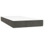 vidaXL Boxspringbett mit Matratze Dunkelgrau 200x200 cm Samt vidaXL Boxspringbett mit Matratze Dunkelgrau 200x200 cm Samt