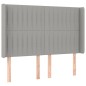 vidaXL Boxspringbett mit Matratze & LED Hellgrau 140x190 cm Stoff vidaXL Boxspringbett mit Matratze & LED Hellgrau 140x190 cm Stoff
