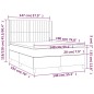 vidaXL Boxspringbett mit Matratze & LED Hellgrau 140x190 cm Stoff vidaXL Boxspringbett mit Matratze & LED Hellgrau 140x190 cm Stoff