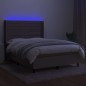 vidaXL Boxspringbett mit Matratze & LED Taupe 140x190 cm Stoff vidaXL Boxspringbett mit Matratze & LED Taupe 140x190 cm Stoff