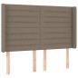 vidaXL Boxspringbett mit Matratze & LED Taupe 140x190 cm Stoff vidaXL Boxspringbett mit Matratze & LED Taupe 140x190 cm Stoff