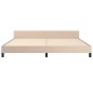 vidaXL Bettgestell mit Kopfteil Cappuccino-Braun 200x200 cm Kunstleder vidaXL Bettgestell mit Kopfteil Cappuccino-Braun 200x200 cm Kunstleder